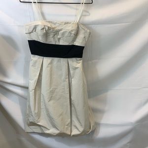 Strapless dress black and white